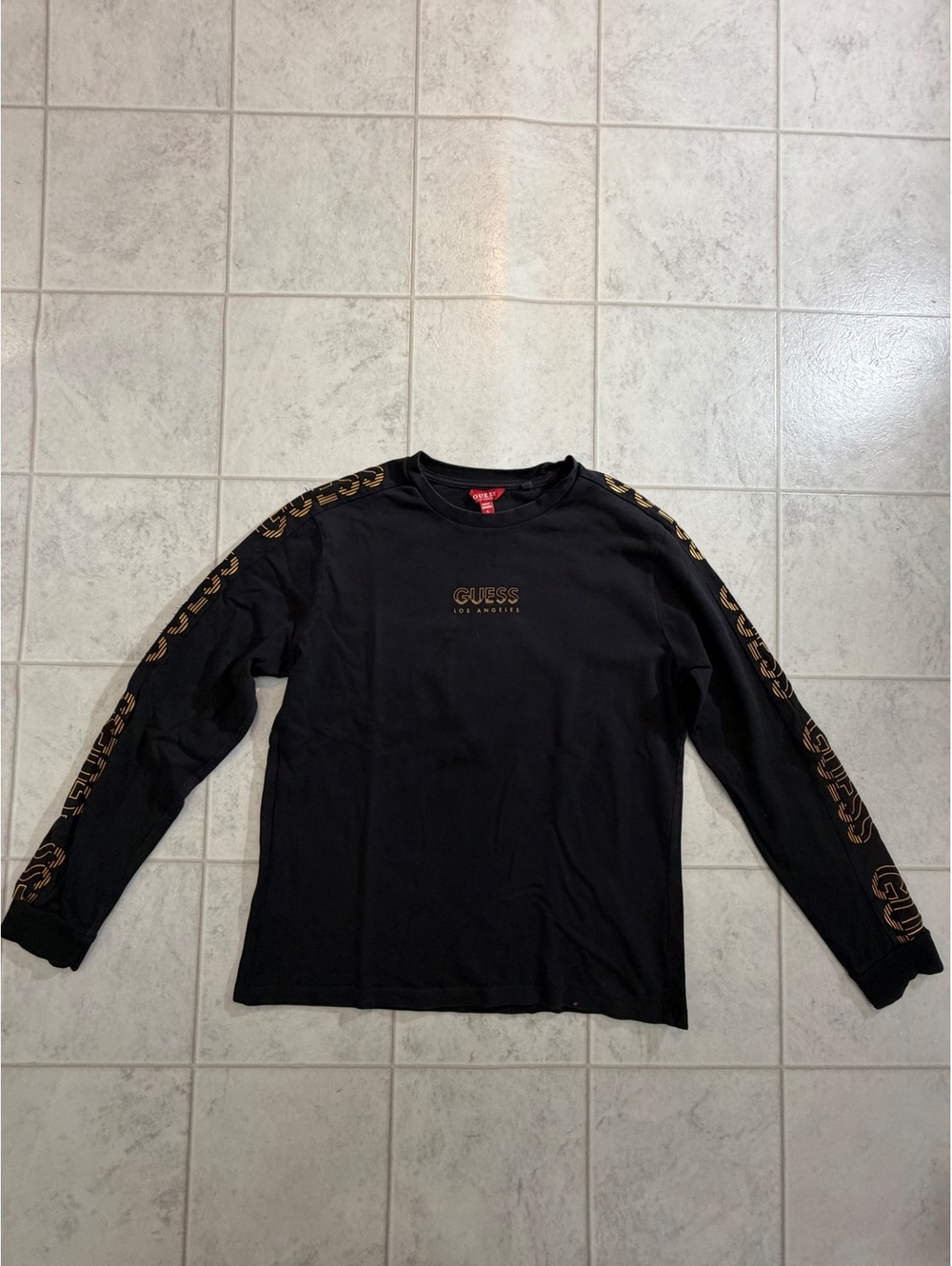 Black Long Sleeve Graphic Top Size S
